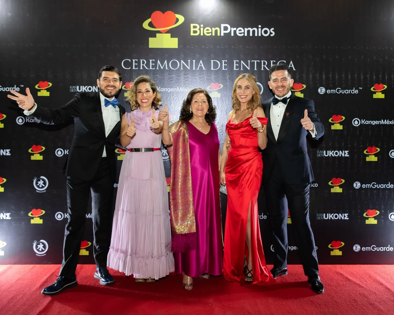 Ganadores en el photocall
